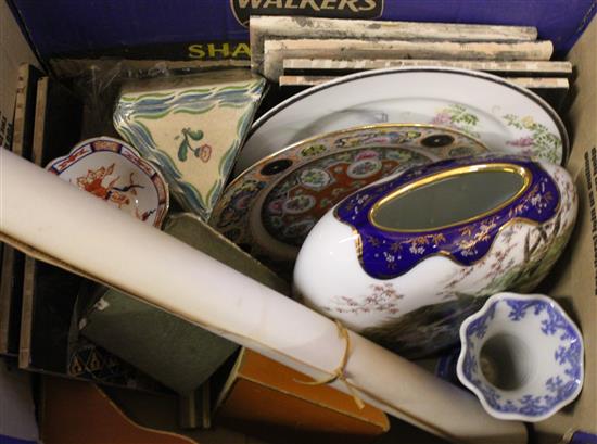 Oriental wares, radio map GB & Europe, tiles etc